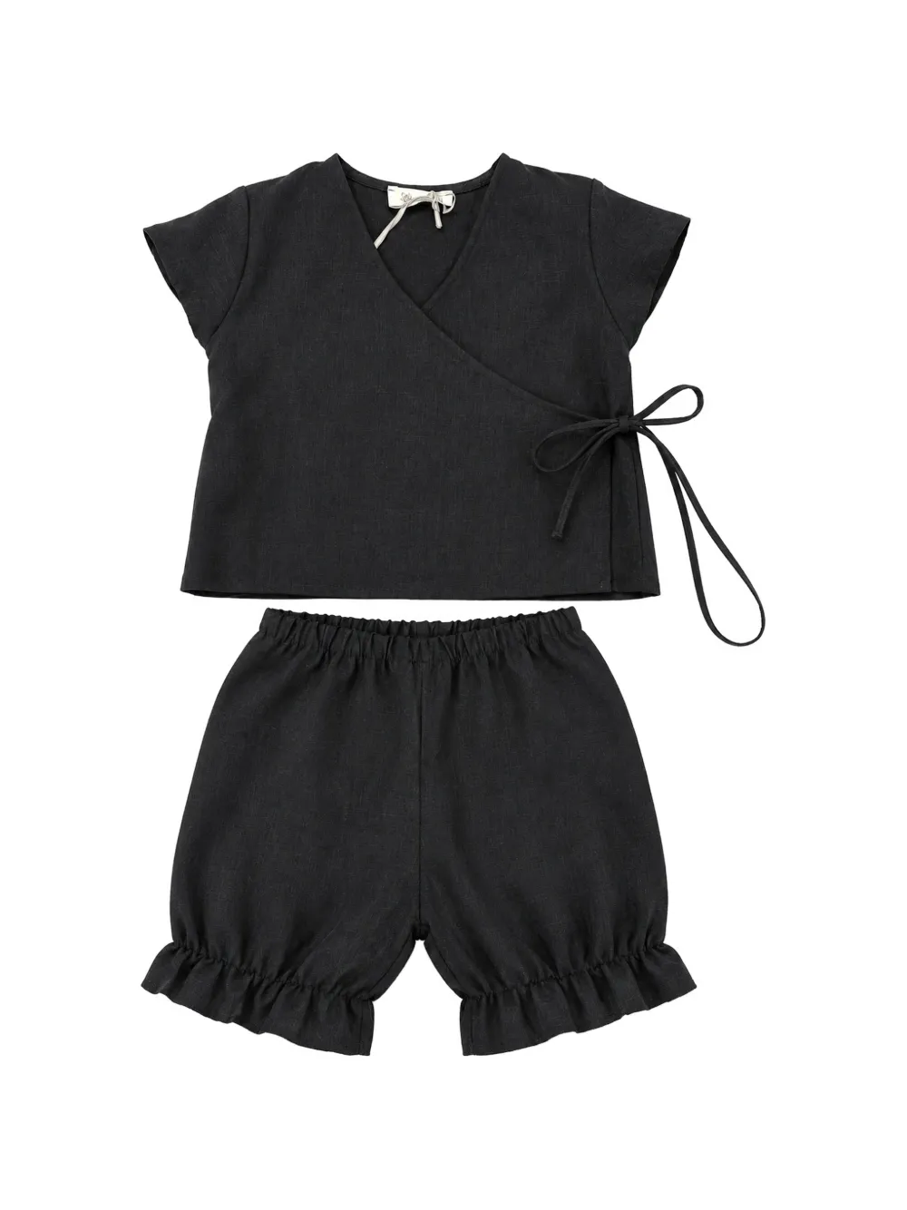 JESURUM BABY ruffled wrap tracksuit - Nero