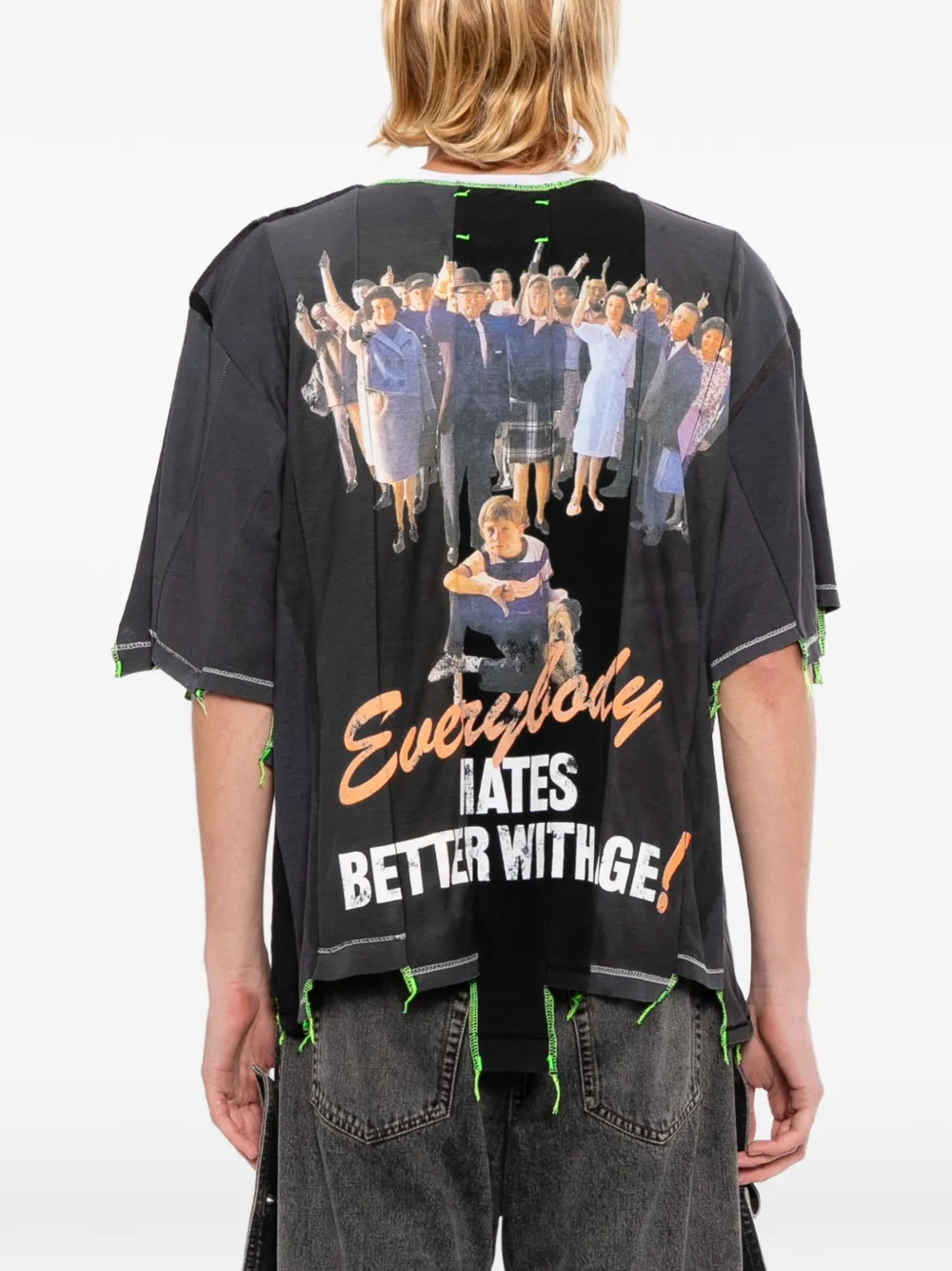 Better with Age T-shirt met print Zwart