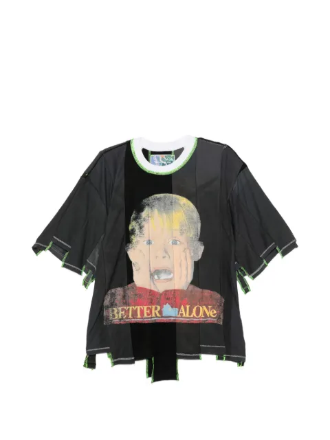 Better with Age  graphic-print panelled T-shirt