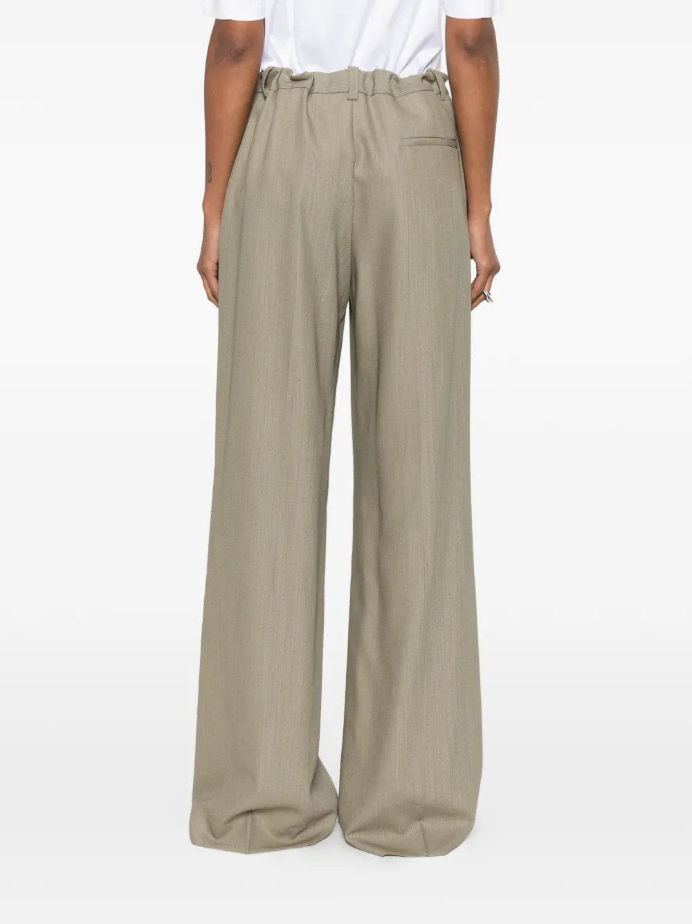 Calvin Klein Collection Fernanda Wide-leg Trousers in Neutrals, view 4