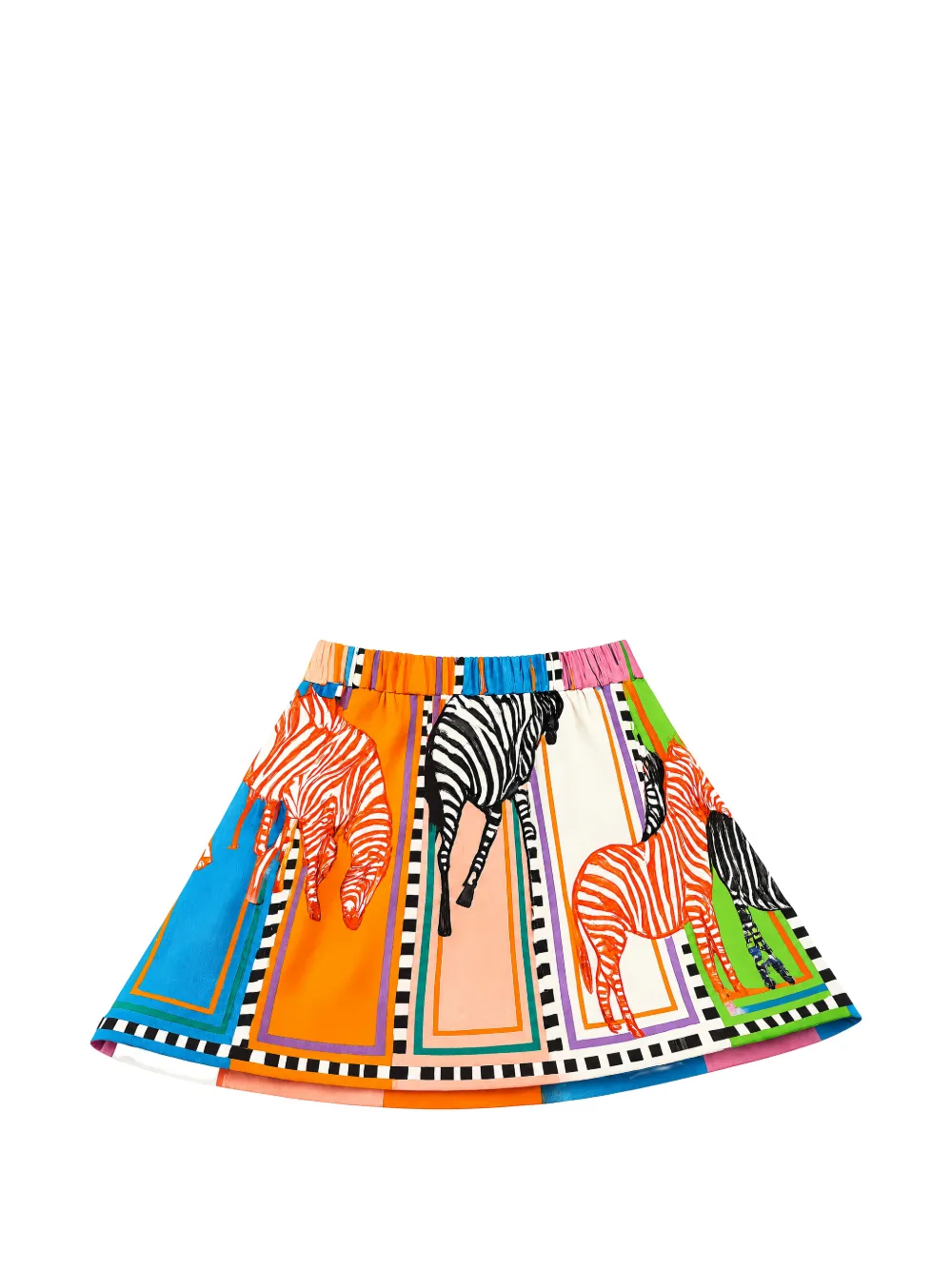Stella Jean Kids A-lijn rok met zebraprint Oranje