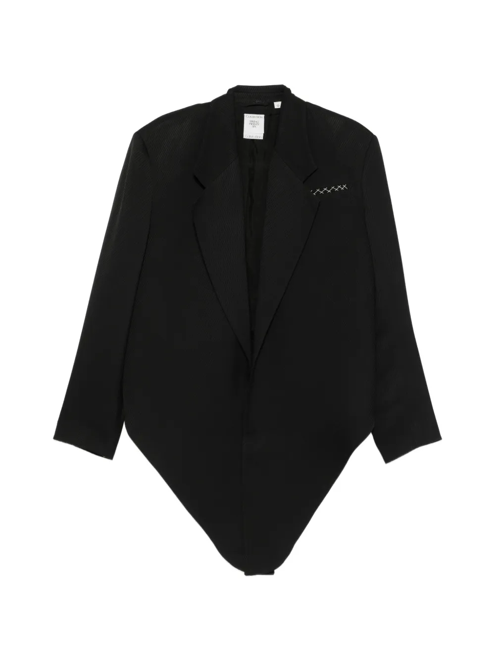 CALVIN KLEIN COLLECTION tie-waist ribbed jacket - Nero