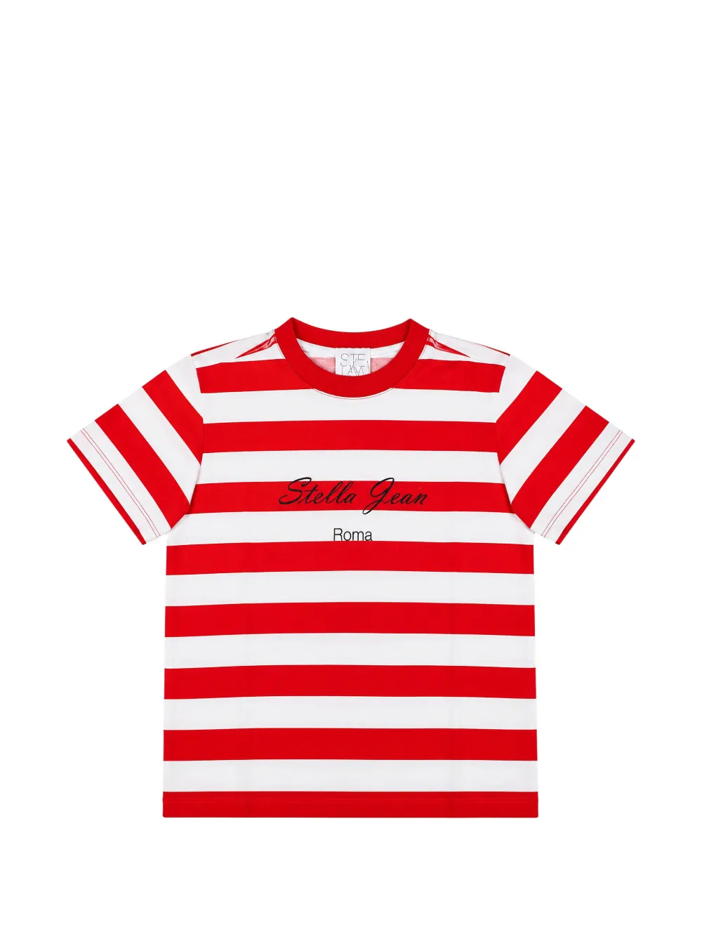 Stella Jean Kids striped logo-print T-shirt - Rot