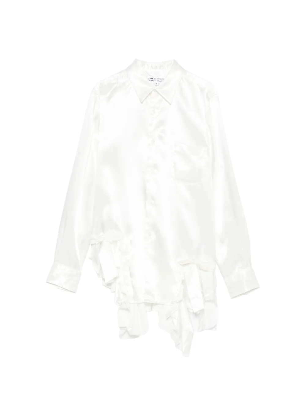 Comme Des Garçons Comme Des Garçons ruffled satin shirt - Toni neutri