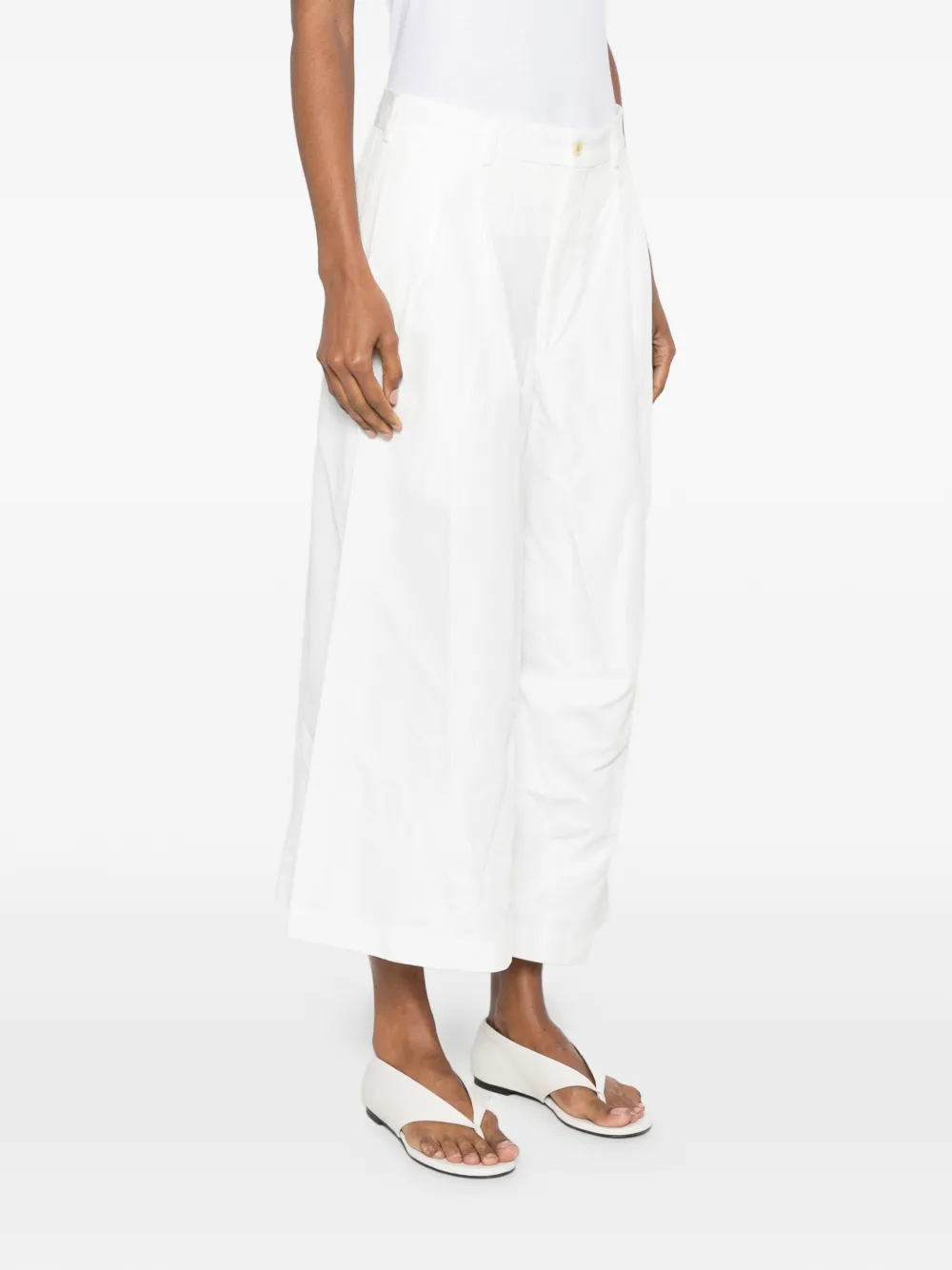 Comme Des Garçons Comme Des Garçons Broek met wijde pijpen Wit