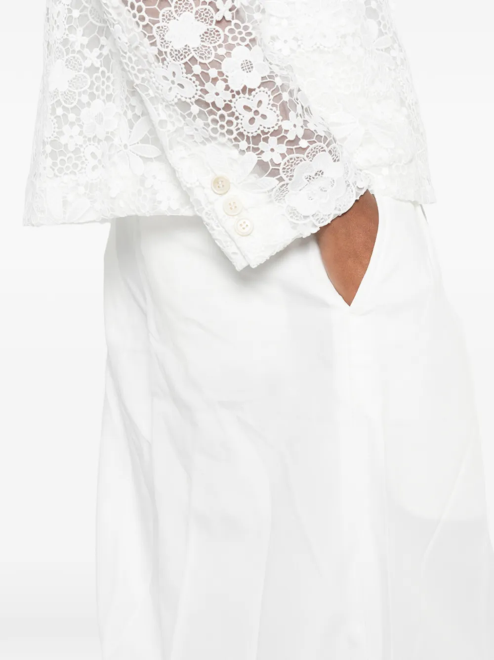 Comme Des Garçons Comme Des Garçons Broek met wijde pijpen Wit