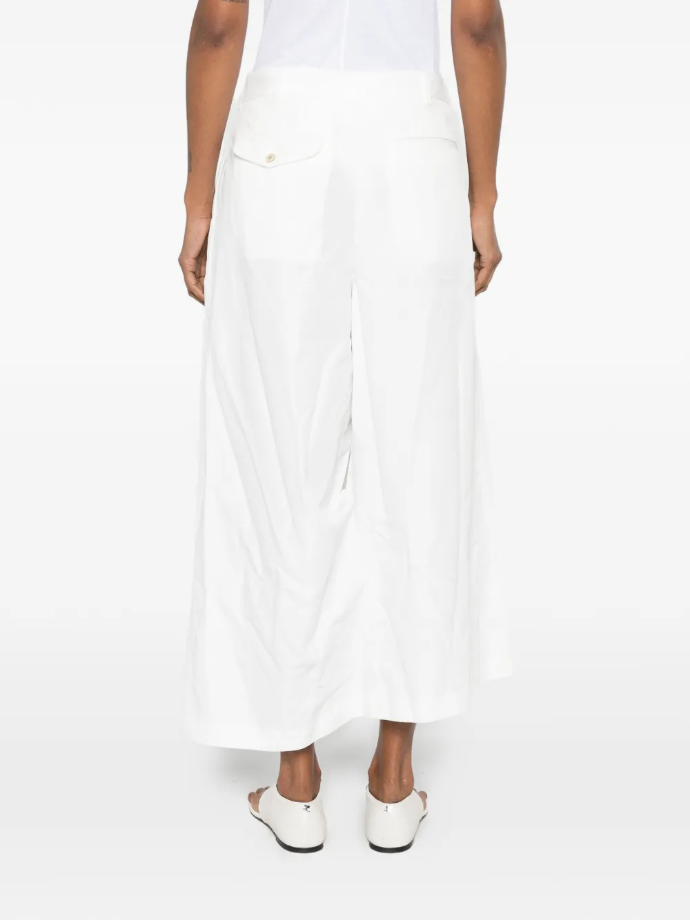 Comme Des Garçons Comme Des Garçons Broek met wijde pijpen Wit
