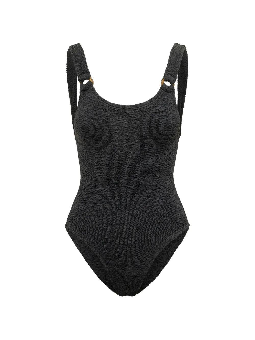 Hunza G Domino crinkle-effect swimsuit - Nero