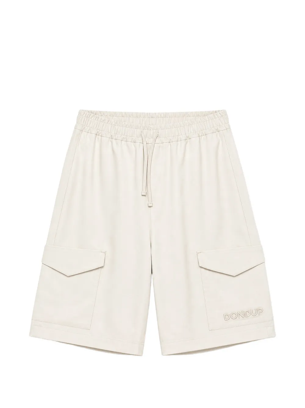 DONDUP KIDS logo-embroidered cargo shorts - Toni neutri