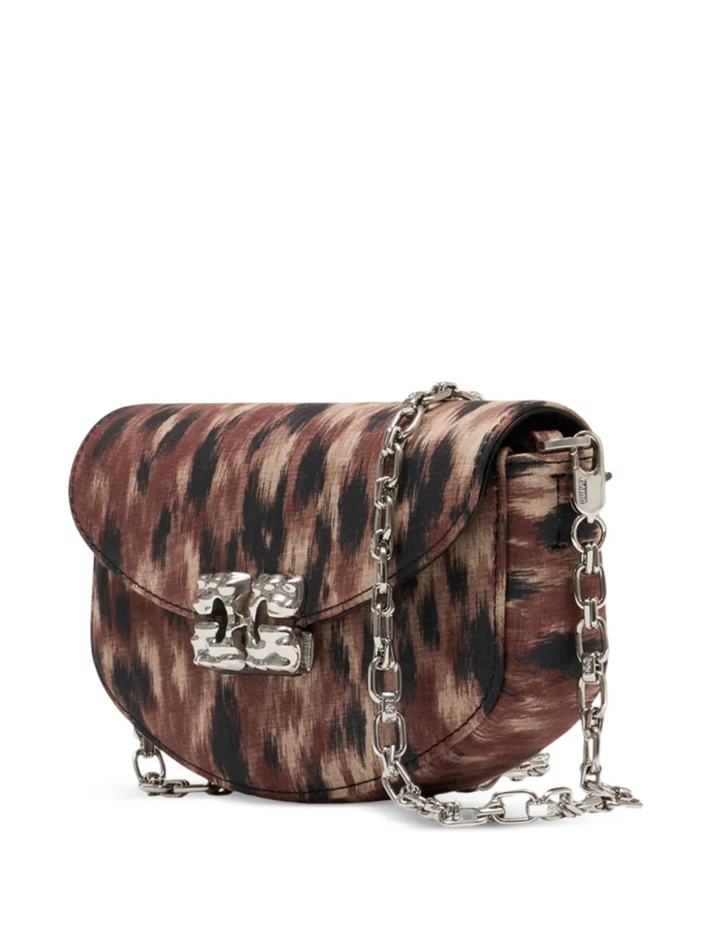 GANNI Lulu cossbodytas met luipaard-print Bruin