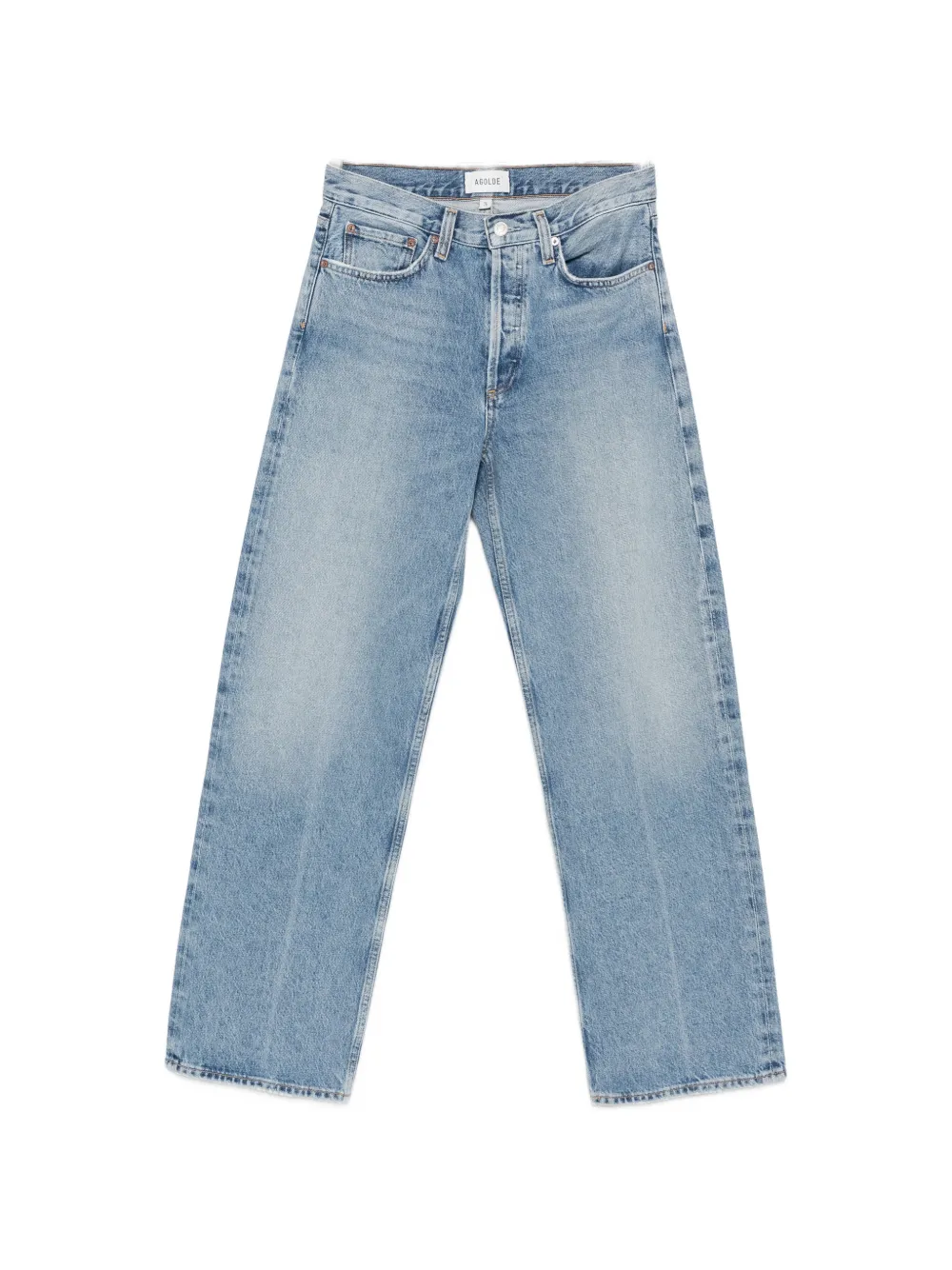 AGOLDE pressed-crease wide-leg jeans - Blu