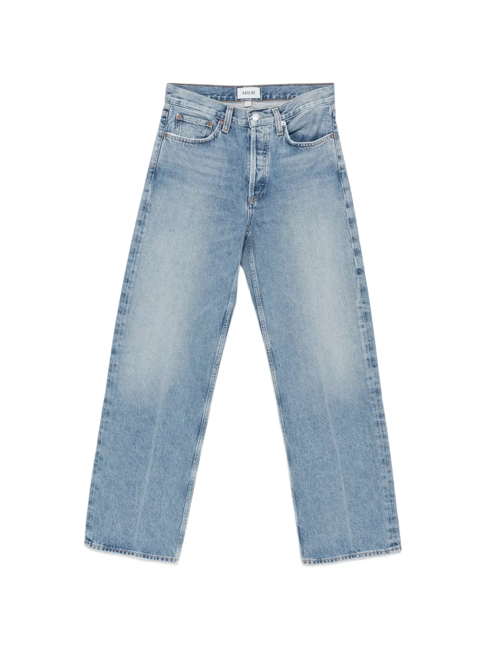 AGOLDE pressed-crease wide-leg jeans - Blu