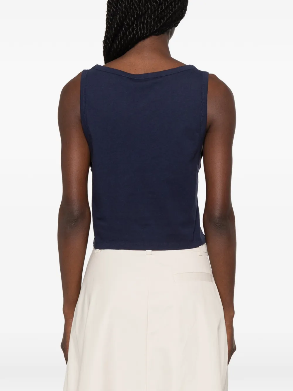 Sporty & Rich Tanktop met logopatch Blauw