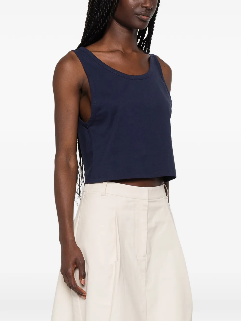 Sporty & Rich Tanktop met logopatch Blauw