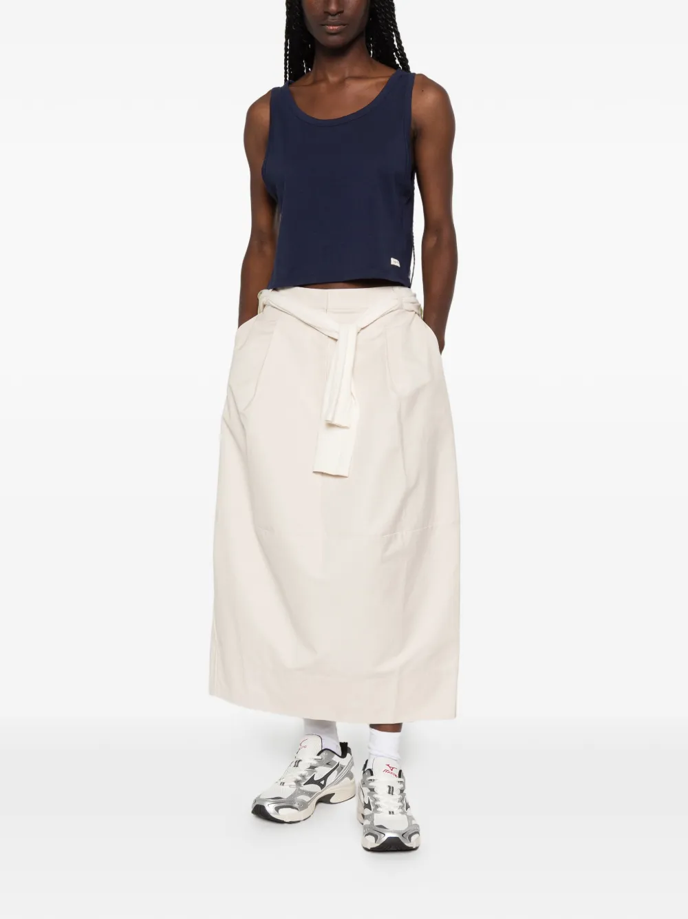 Sporty & Rich Tanktop met logopatch Blauw