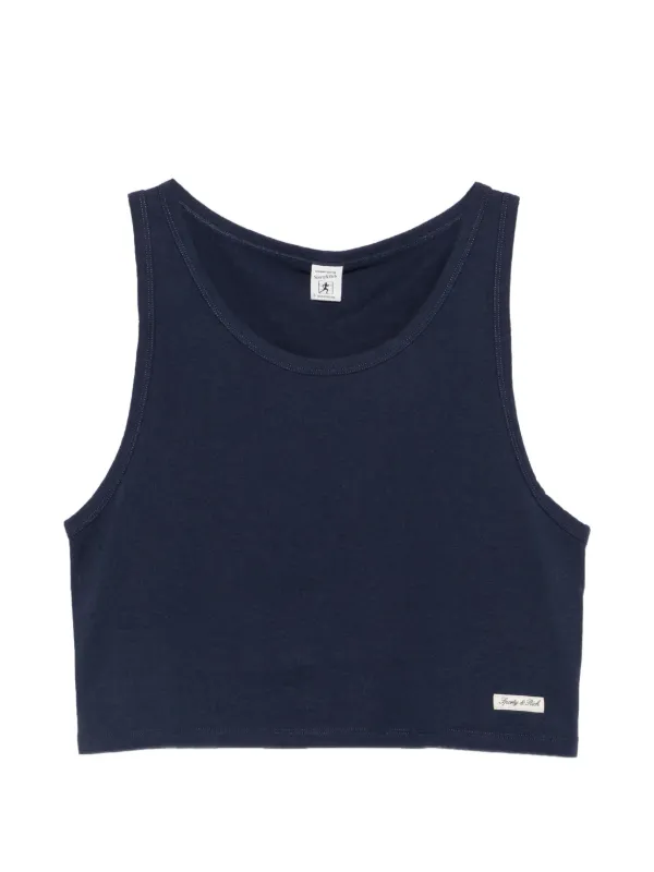 sporty&rich スポーツタンクトップ Sporty & Rich ロゴパッチ タンクトップ | ブルー | FARFETCH JP