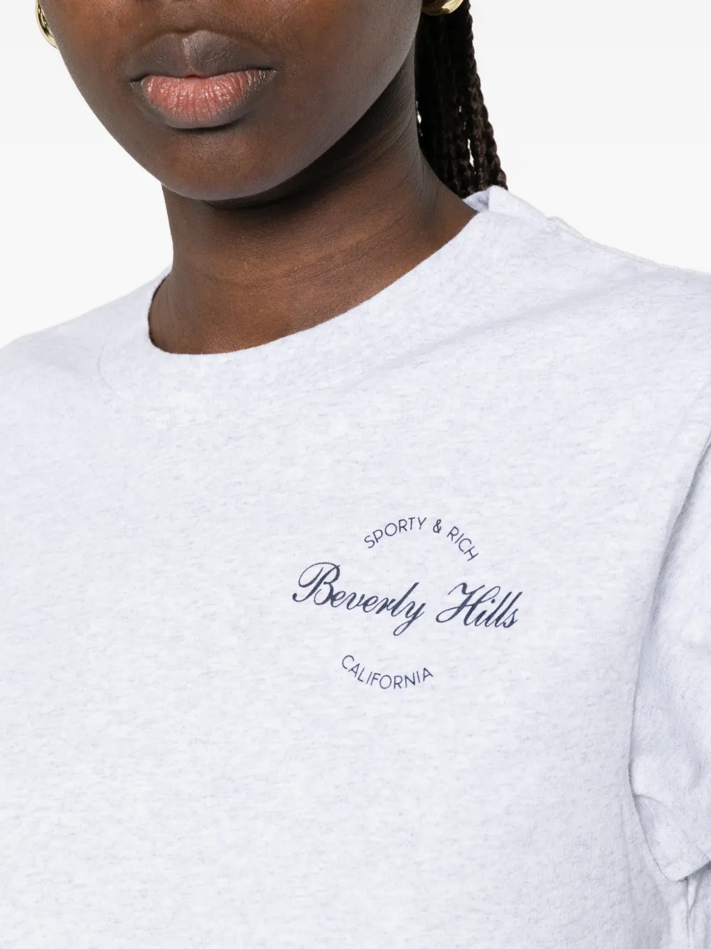 Sporty & Rich T-shirt met logoprint Grijs