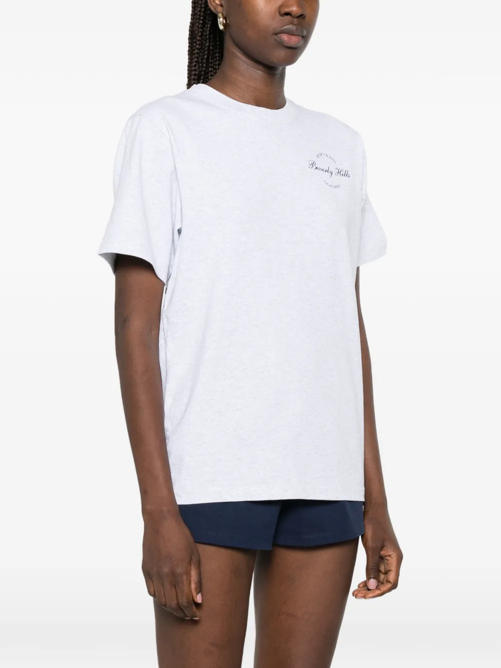 Sporty & Rich T-shirt met logoprint Grijs