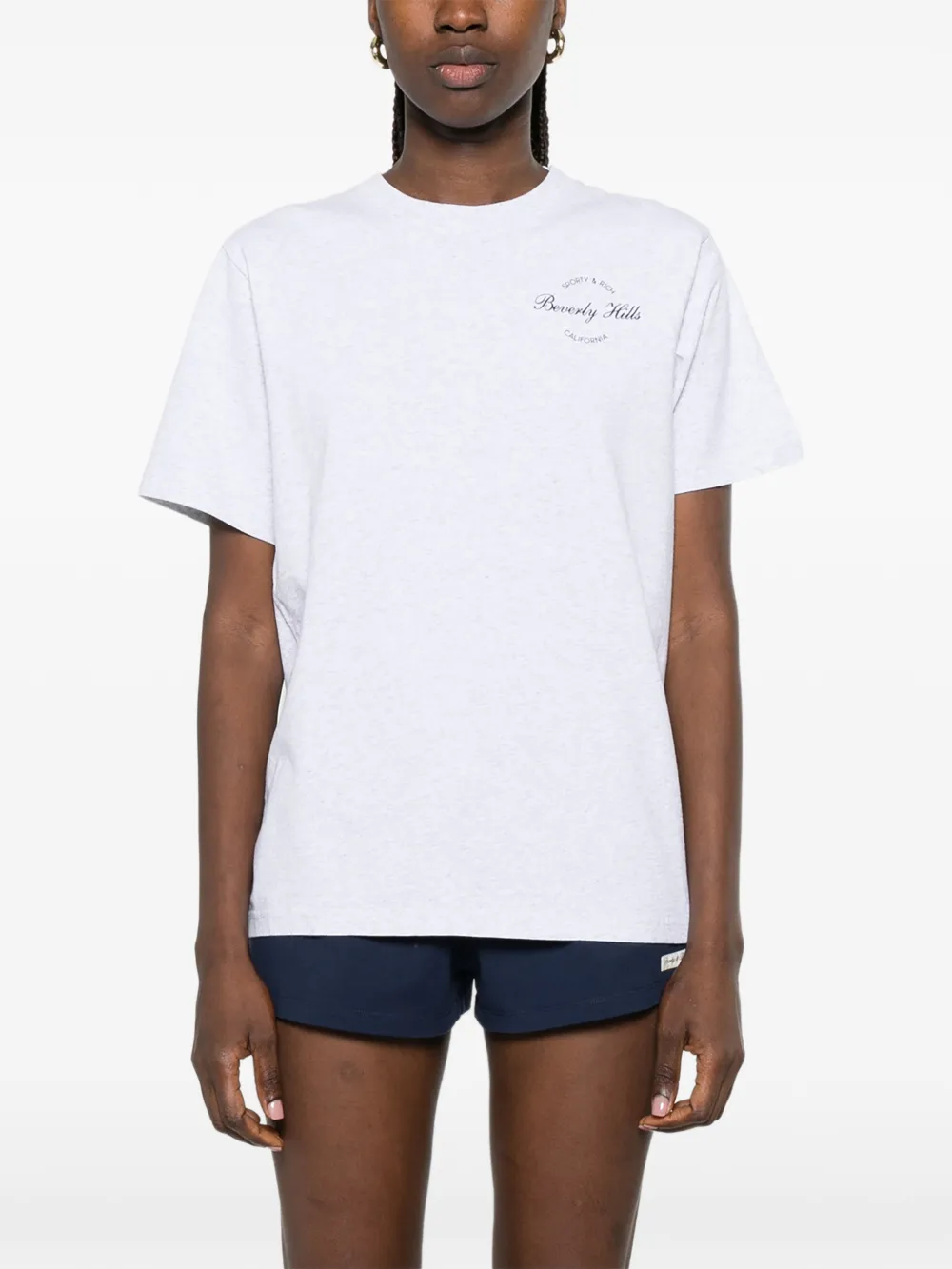 Sporty & Rich T-shirt met logoprint Grijs