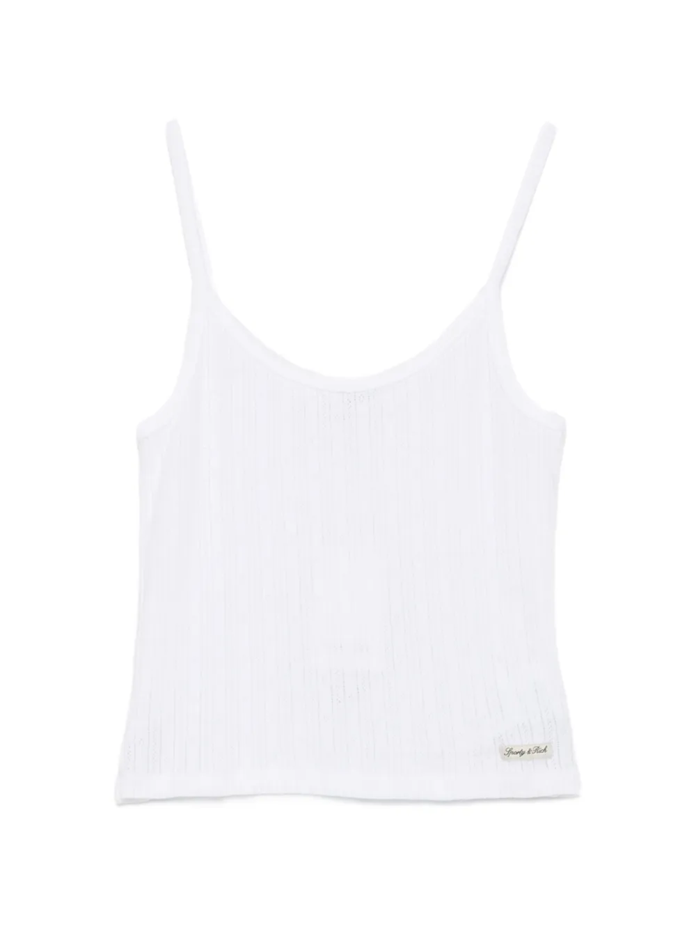Sporty & Rich pointelle-knit camisole top - Bianco