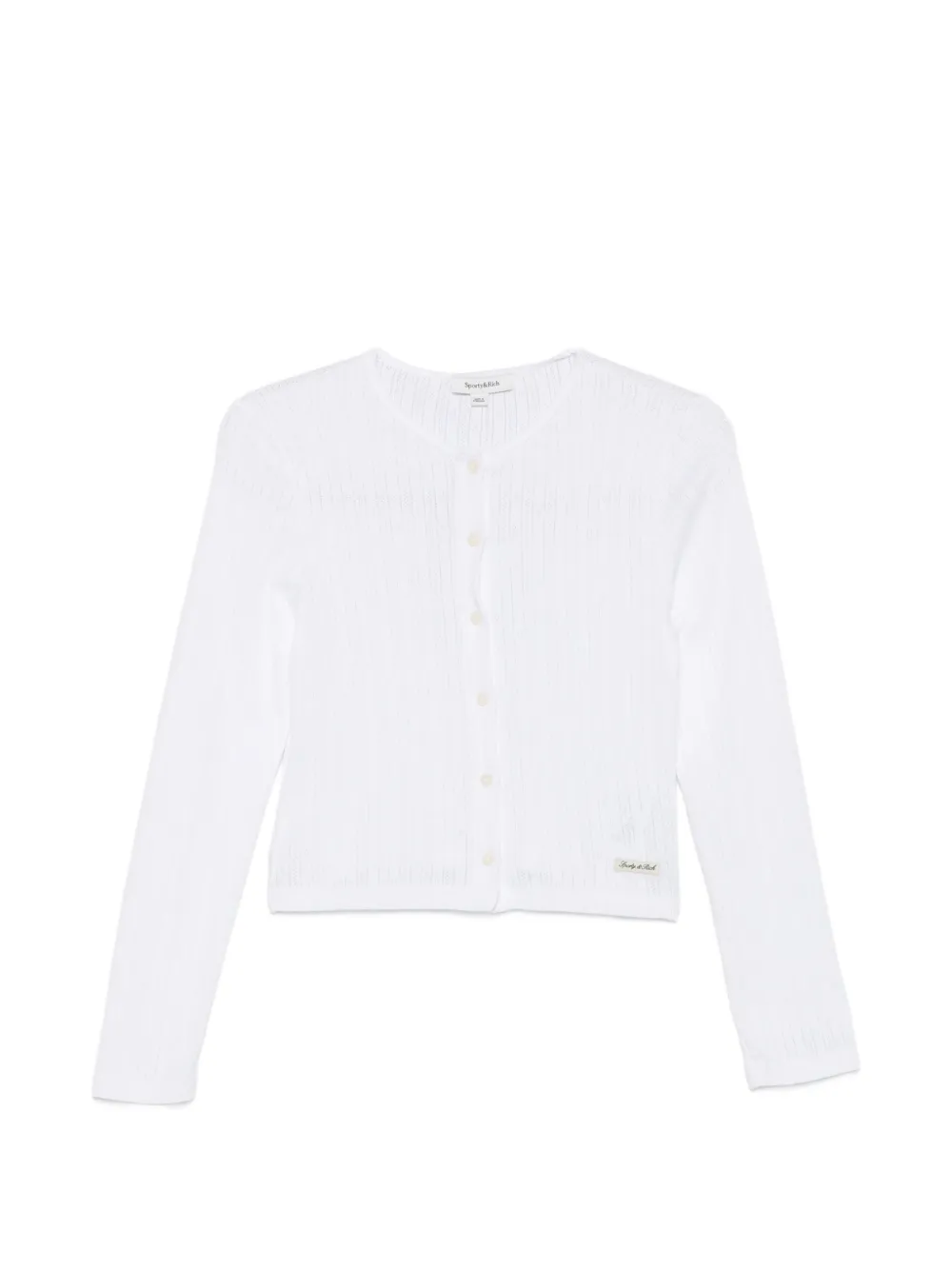 Sporty & Rich pointelle-knit cardigan - Bianco