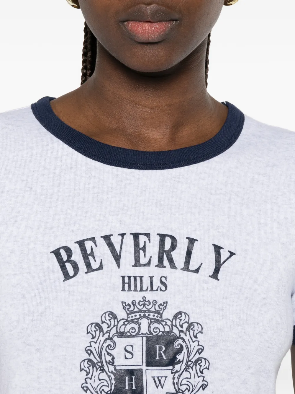 Sporty & Rich T-shirt met logoprint Grijs