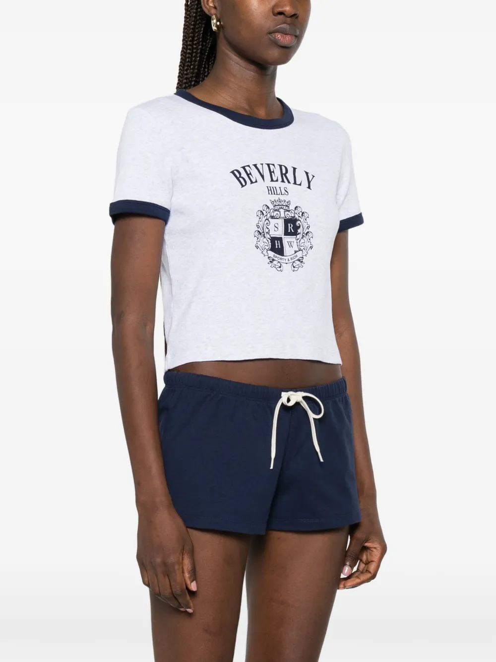 Sporty & Rich T-shirt met logoprint Grijs