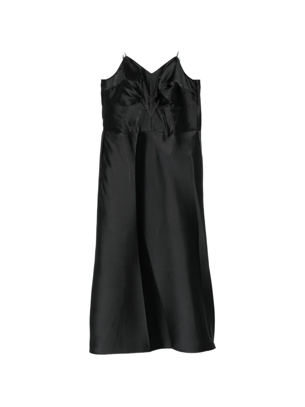 CALVIN KLEIN COLLECTION Fia panelled spaghetti-strap midi dress - Nero