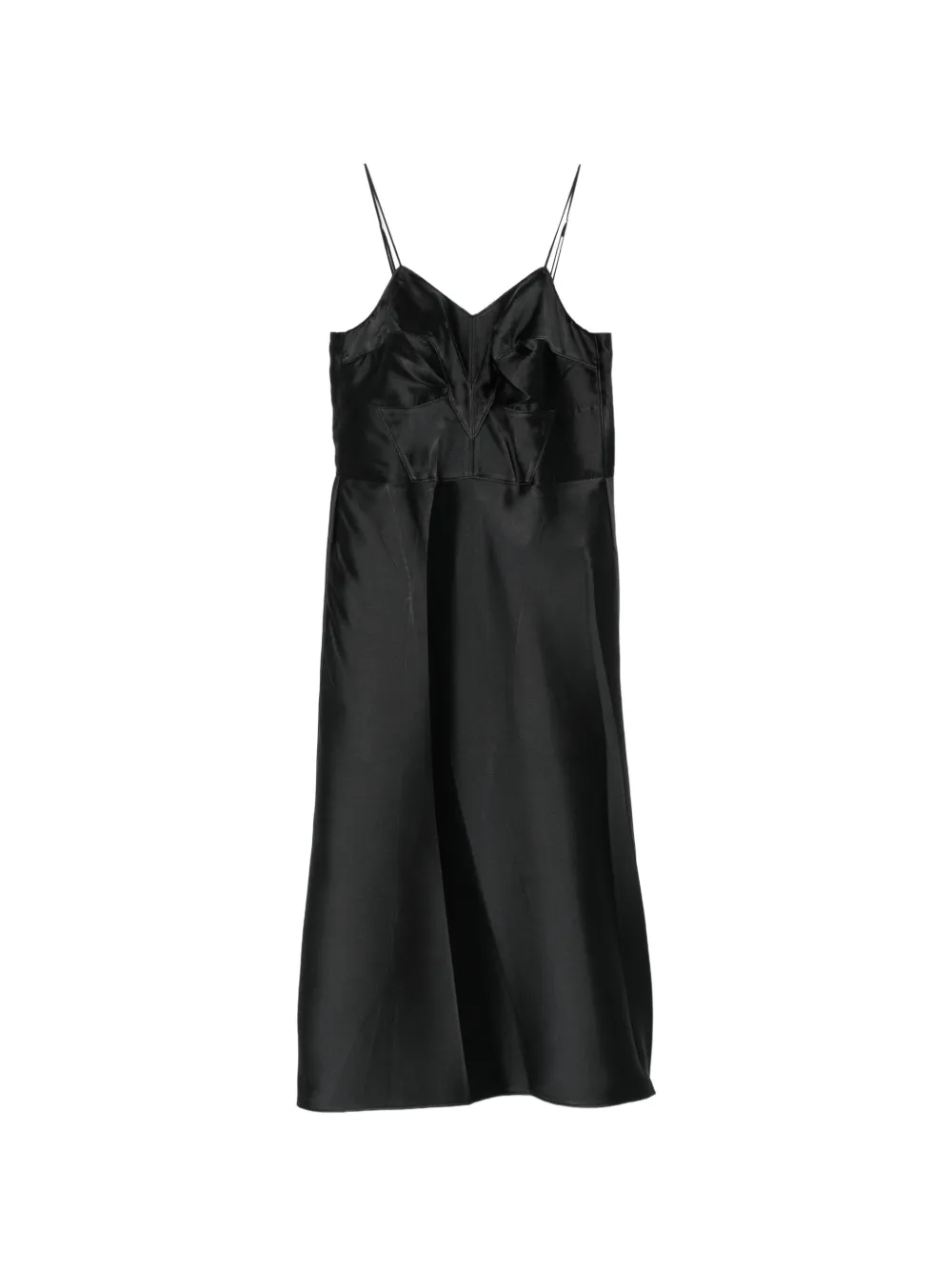 CALVIN KLEIN COLLECTION Fia panelled spaghetti-strap midi dress - Nero