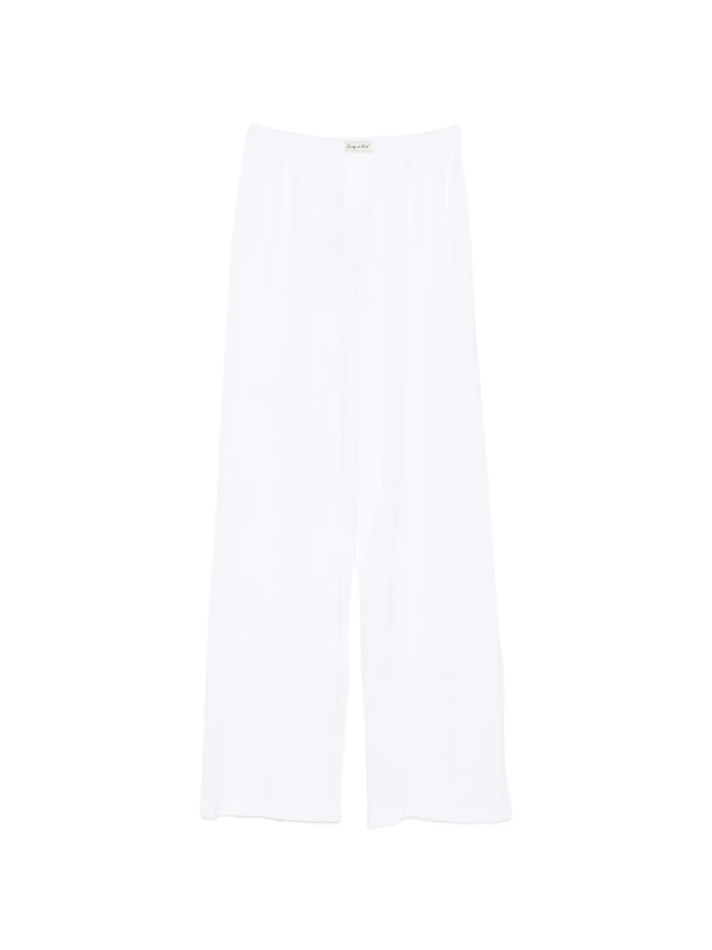 Sporty & Rich pointelle-knit trousers - Bianco
