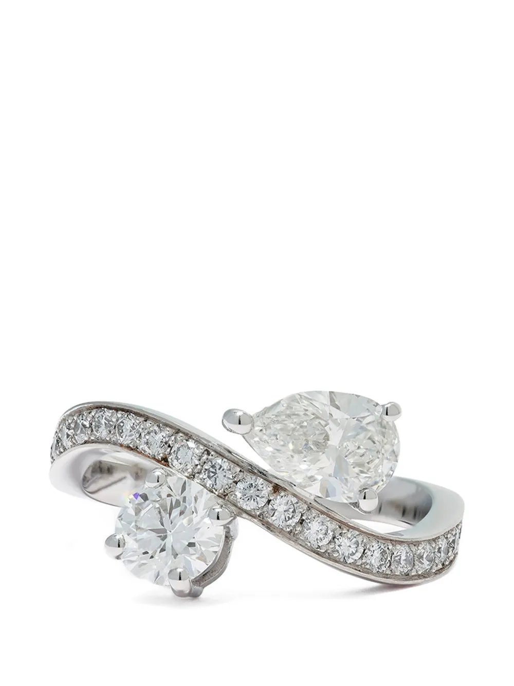 Loyal.e Paris Anello Toi & Moi Éternelle con diamanti - Argento