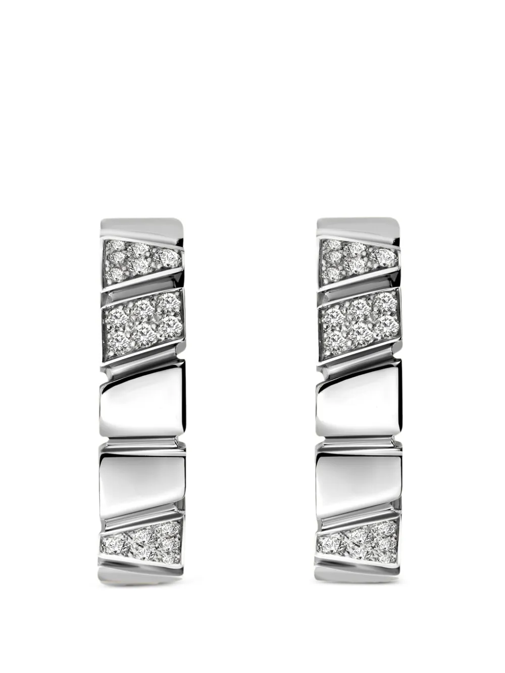Loyal.e Paris Orecchini a cerchio Ride & Love con diamanti - Argento