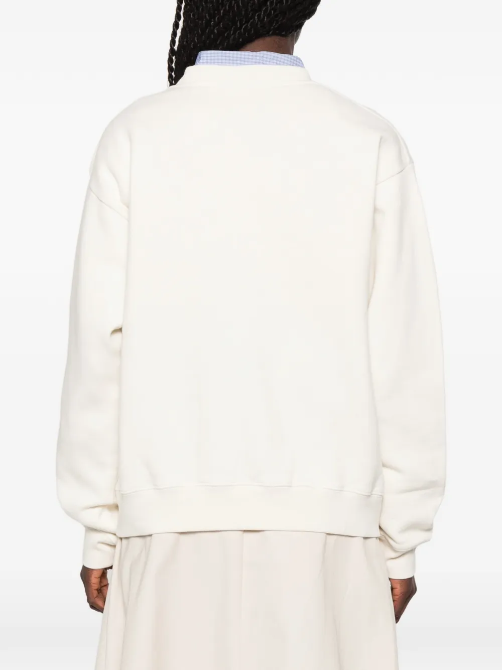 Sporty & Rich Katoenen sweater met logoprint Beige