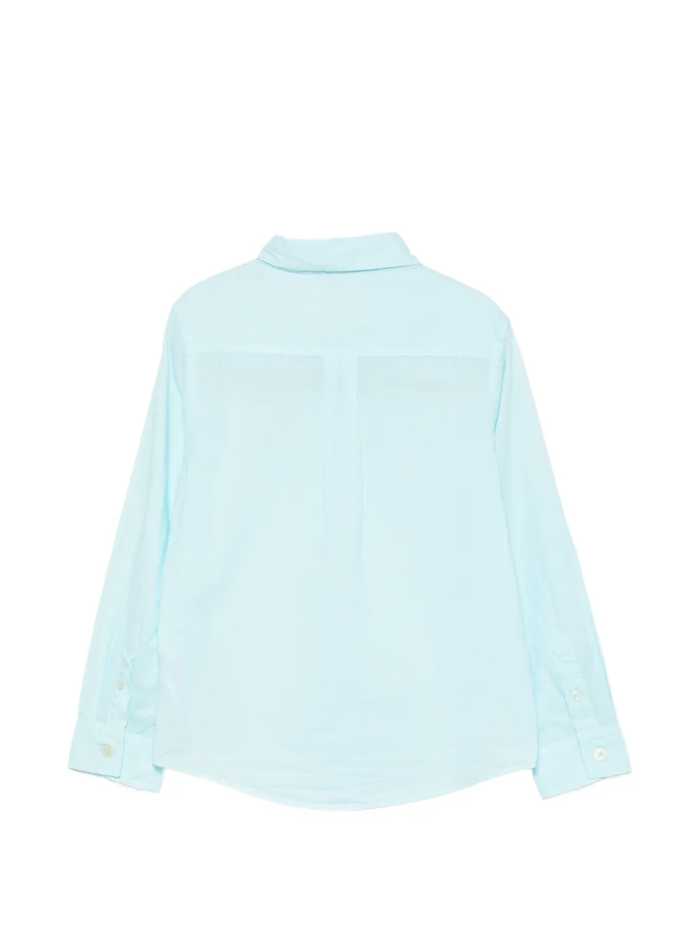 MC2 Saint Barth Kids Chemise Ice overhemd met geborduurd logo Blauw