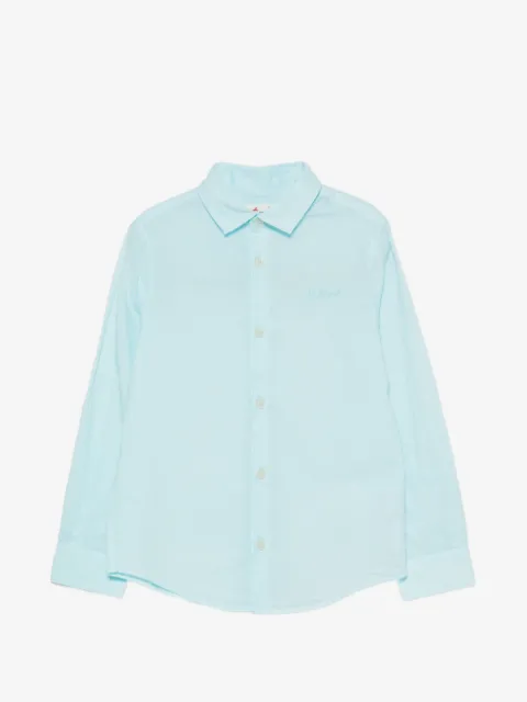 MC2 Saint Barth Kids Chemise Ice logo-embroidered shirt