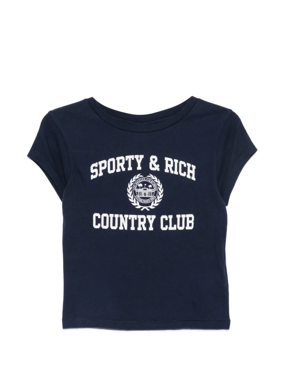Sporty & Rich logo-print T-shirt - Blu