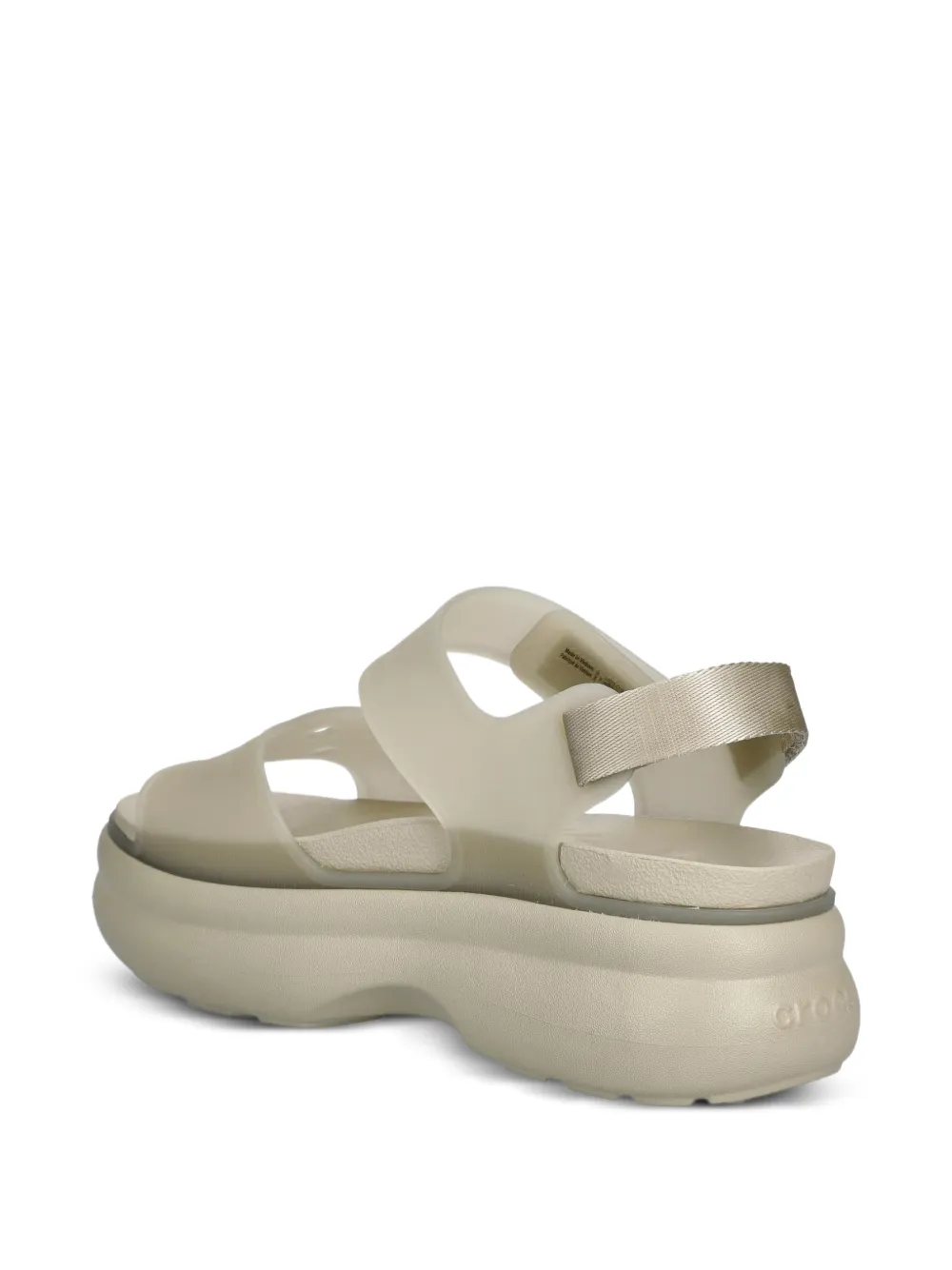 Crocs Soho Frosted Y Strap sandalen met plateauzool Beige