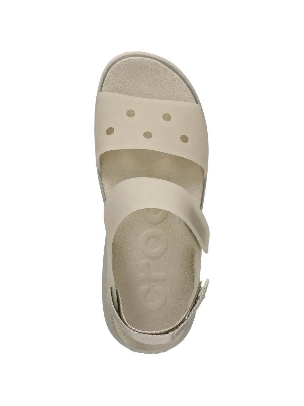 Crocs Soho Frosted Y Strap sandalen met plateauzool Beige