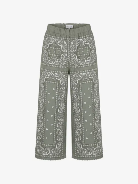 orsina paisley-embroidered trousers
