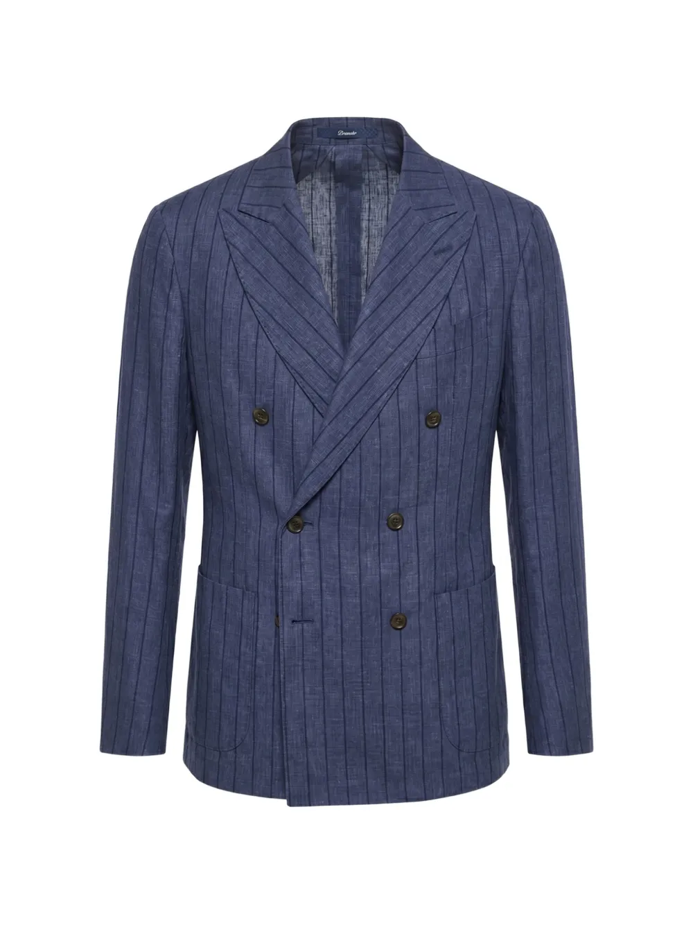 Drumohr pinstripe-pattern double-breasted blazer - Blu