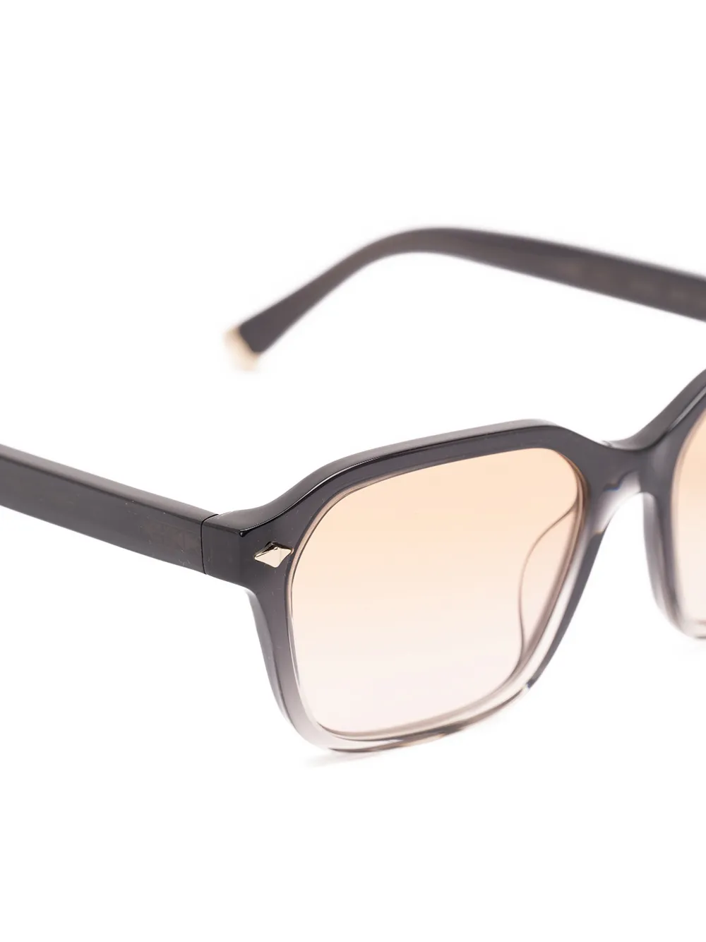 Brunello Cucinelli Zonnebril met geometrisch montuur Zwart