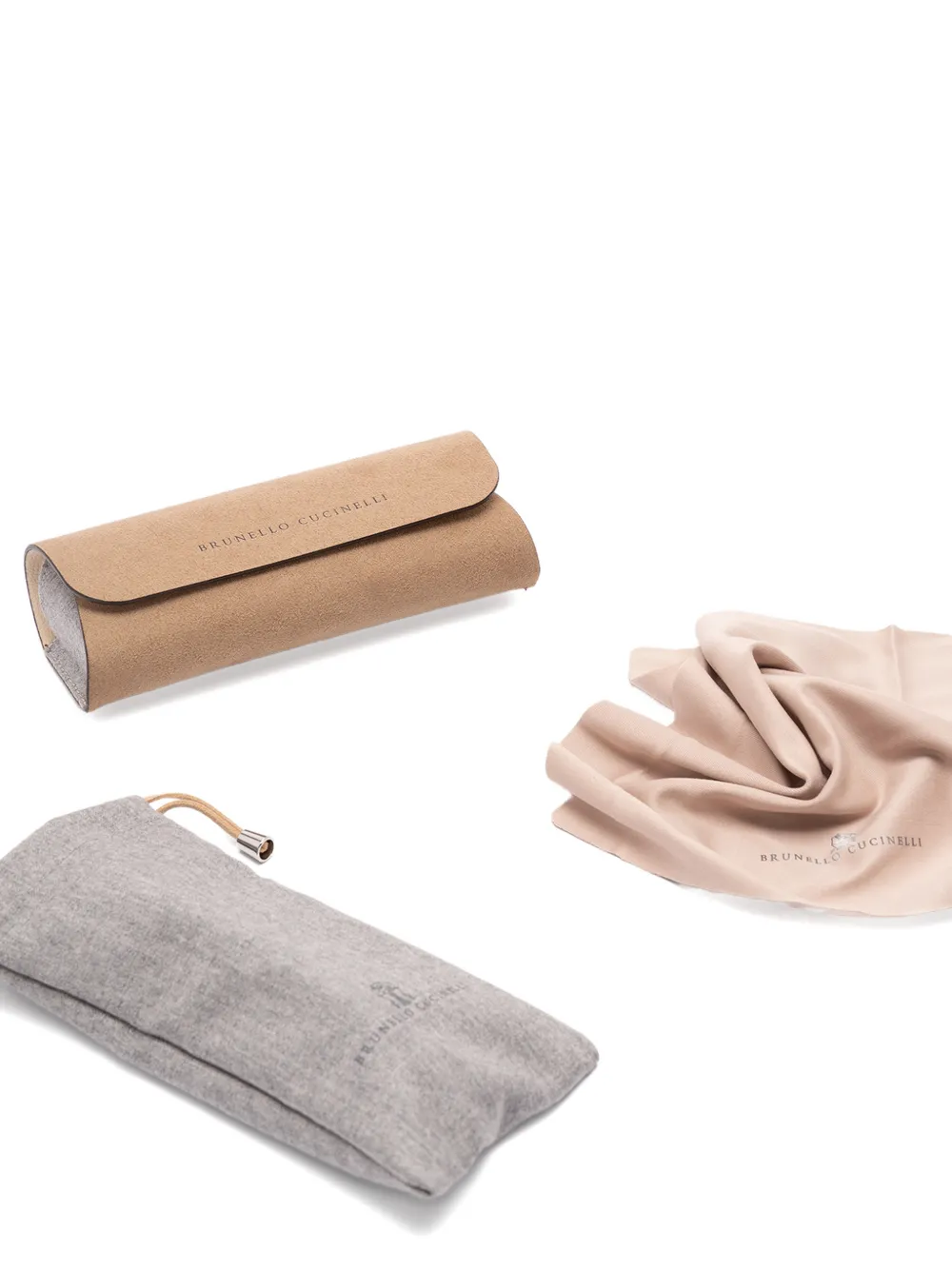 Brunello Cucinelli Zonnebril met piloten montuur Beige