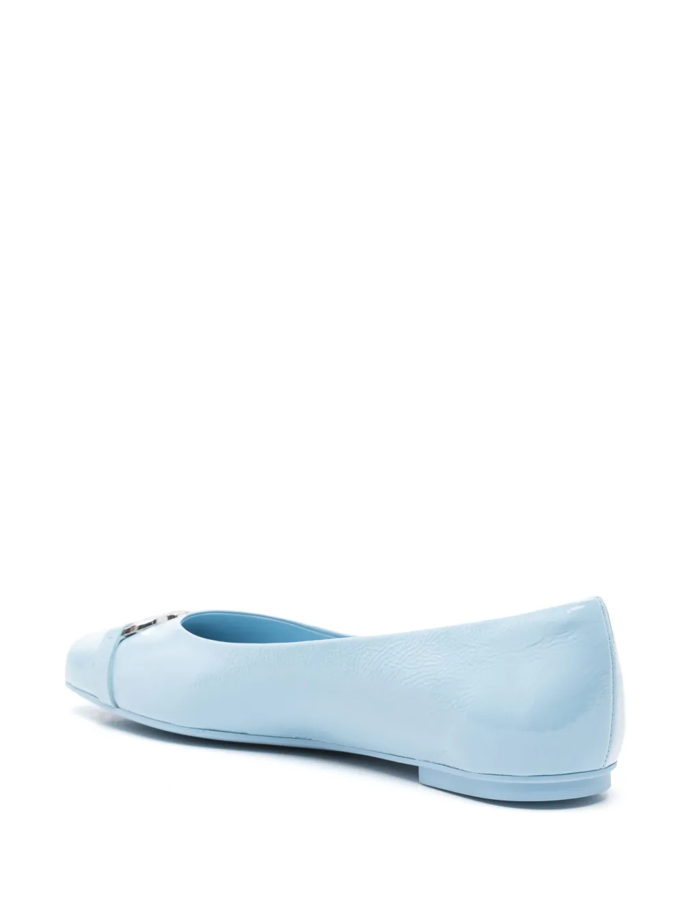 Ferragamo Gancini lakleren ballerina's Blauw