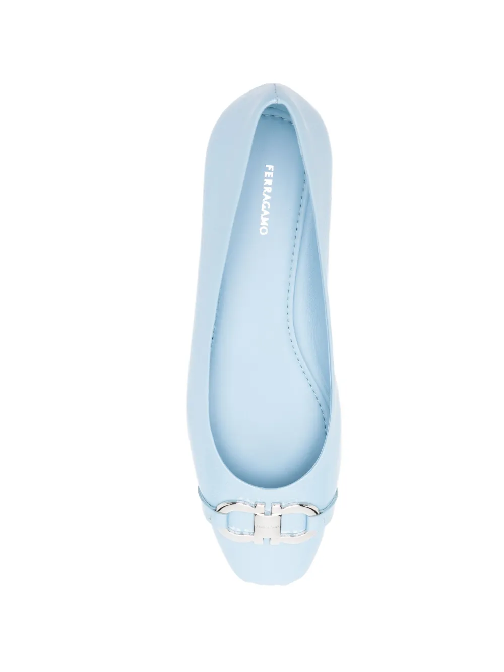 Ferragamo Gancini lakleren ballerina's Blauw
