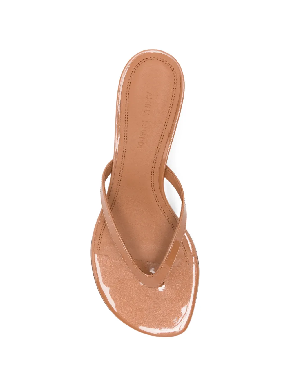 Amina Muaddi Juliette patent-leather sandals Bruin