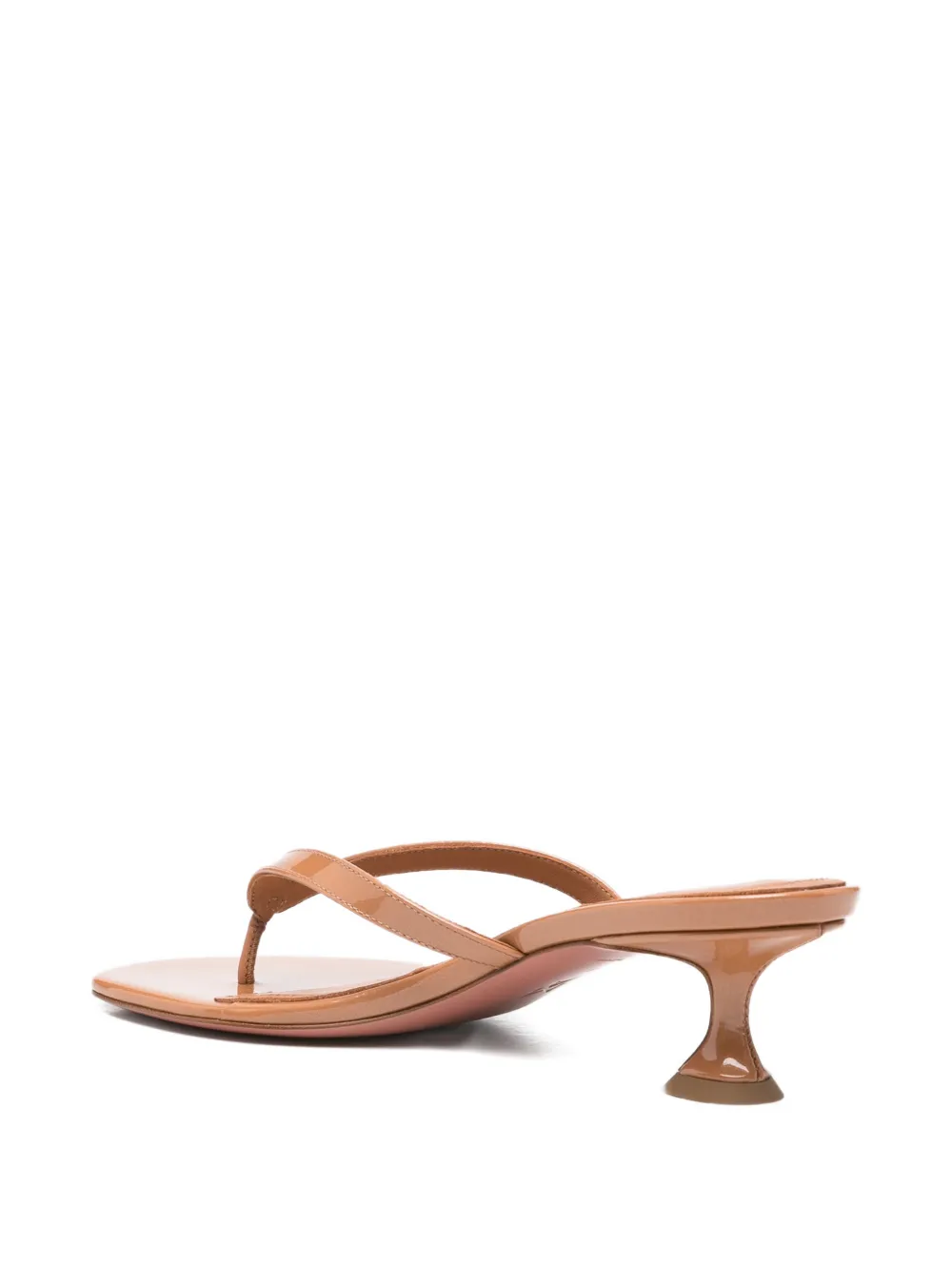 Amina Muaddi Juliette patent-leather sandals Bruin