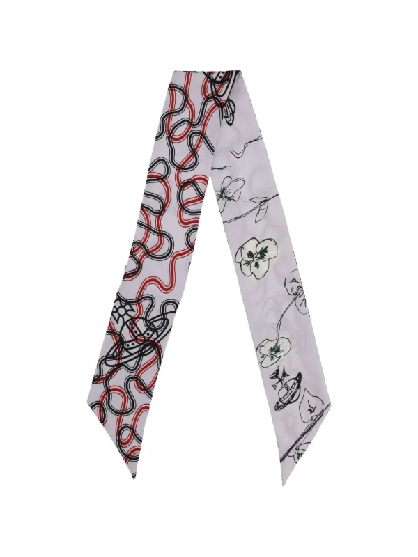 Vivienne Westwood Orb Floral-print Scarf in Purple