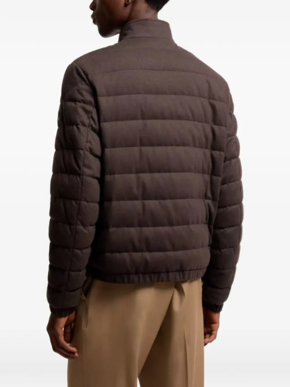 Moncler Luray gewatteerd jack met rits Bruin