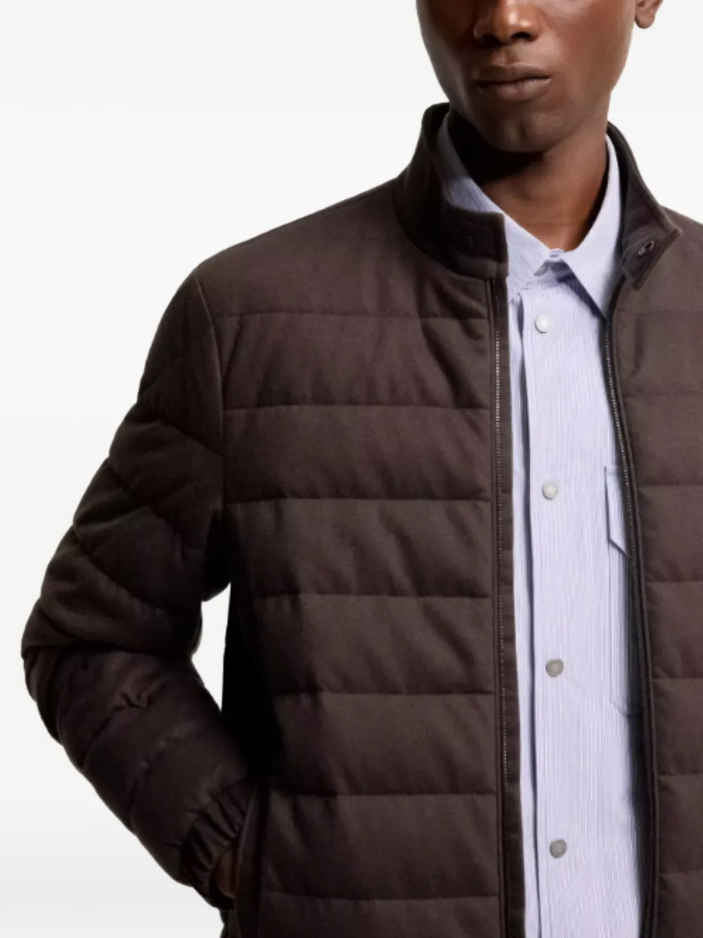 Moncler Luray gewatteerd jack met rits Bruin