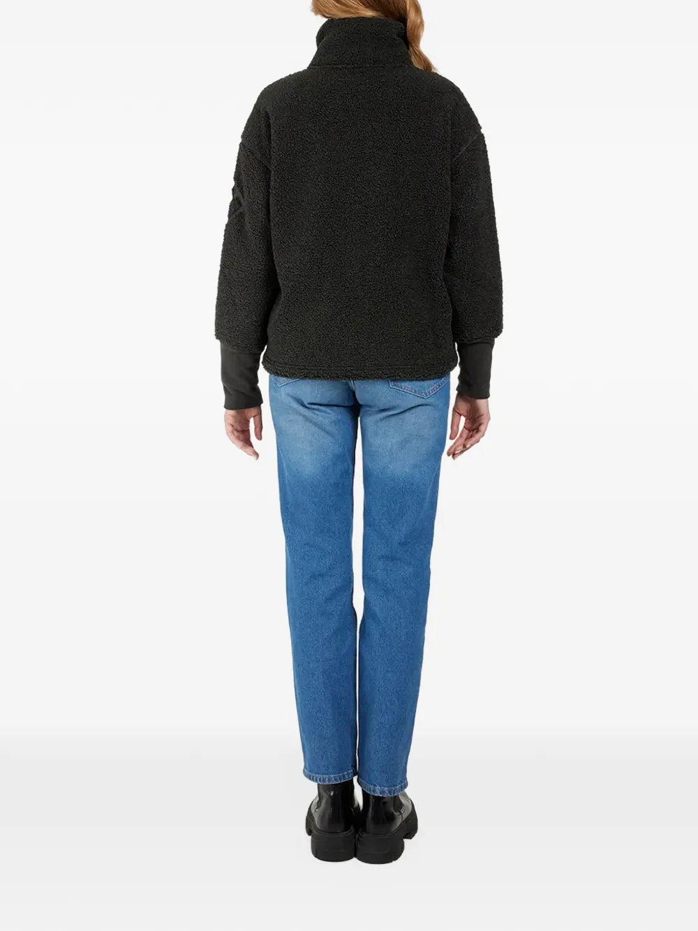 Didriksons Mella sherpa jack met rits Zwart